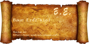 Baur Ezékiel névjegykártya